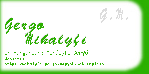 gergo mihalyfi business card